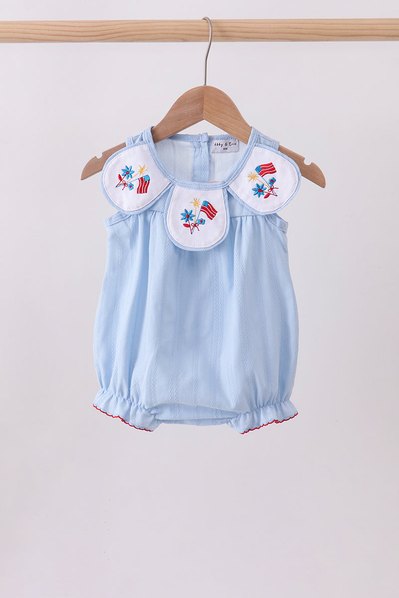 Blue jacquard embroidery bubble - ARIA KIDS
