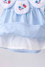 Blue jacquard embroidery bloomer set - ARIA KIDS