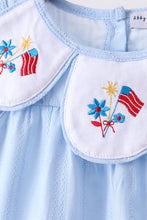 Blue jacquard embroidery bloomer set - ARIA KIDS