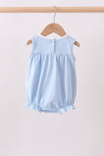 Blue god bless America flag french knot ruffle bubble - ARIA KIDS