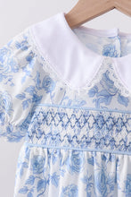 Blue rose smocked bloomer set - ARIA KIDS