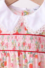 Pink strawberry smocked bloomer set - ARIA KIDS