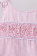 Pink bow smocked bloomer set - ARIA KIDS
