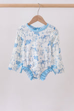 Blue farm print rashguard - ARIA KIDS