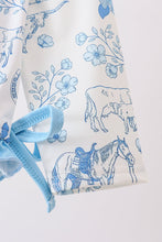Blue farm print rashguard - ARIA KIDS