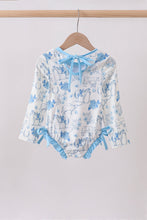 Blue farm print rashguard - ARIA KIDS