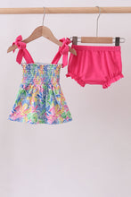 Tropical floral smocked bloomer set - ARIA KIDS