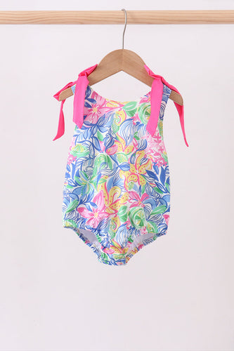 Tropical floral print swimsuit - ARIA KIDS