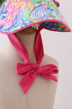 Tropical floral ruffle bow bonnet - ARIA KIDS