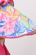 Tropical floral ruffle bow bonnet - ARIA KIDS
