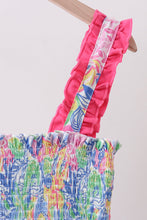 Tropical floral smocked tiered dress - ARIA KIDS