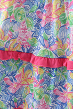 Tropical floral smocked tiered dress - ARIA KIDS