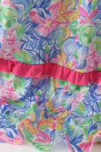 Tropical floral smocked tiered dress - ARIA KIDS