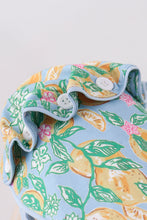 Green lemon print bow bonnet - ARIA KIDS