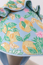 Green lemon print bow bonnet - ARIA KIDS