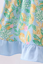 Green lemon smocked ruffle dress - ARIA KIDS