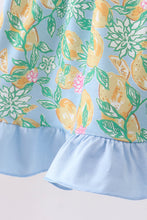Green lemon smocked ruffle dress - ARIA KIDS