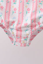 Blush floral print bow 2pc swimsuit - ARIA KIDS