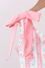 Blush floral print bow 2pc swimsuit - ARIA KIDS