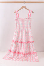 Blush floral smocked tiered dress - ARIA KIDS