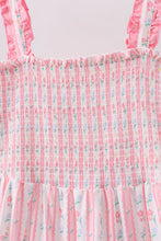 Blush floral smocked tiered dress - ARIA KIDS