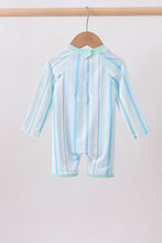 Blue stripe one-piece swimsuit - ARIA KIDS