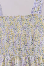 Golden meadow floral smocked tiered dress (length 41.33inch) - ARIA KIDS