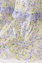 Golden meadow floral smocked tiered dress (length 41.33inch) - ARIA KIDS