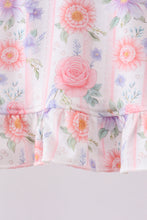 Purple rose bow smocked ruffle bloomer set - ARIA KIDS
