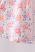 Purple rose bow smocked ruffle shorts set - ARIA KIDS