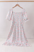 Pink floral smocked mom dress - ARIA KIDS