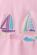 Pink sailboat embroidery bloomer set - ARIA KIDS