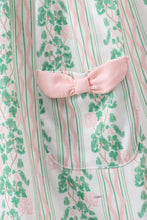 Green floral stripe pocket dress - ARIA KIDS
