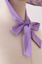 Purple rose bow print bonnet - ARIA KIDS