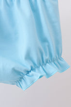 Blue rose smocked bloomer set - ARIA KIDS