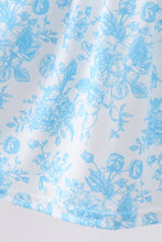 Blue rose smocked dress - ARIA KIDS