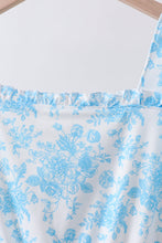 Blue rose print women dress - ARIA KIDS
