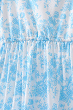 Blue rose print women dress - ARIA KIDS