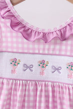 Pink floral bow smocked ruffle shorts set - ARIA KIDS