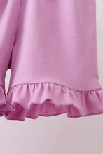 Pink floral bow smocked ruffle shorts set - ARIA KIDS