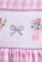Pink floral bow smocked ruffle shorts set - ARIA KIDS