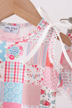 Pink floral patchwork scalloped bloomer set - ARIA KIDS