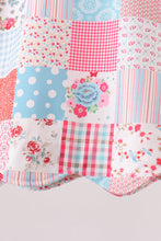 Pink floral patchwork scalloped bloomer set - ARIA KIDS