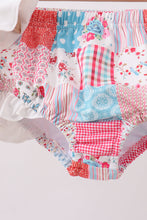 Pink floral patchwork ruffle 2pc swimsuit - ARIA KIDS