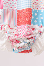 Pink floral patchwork ruffle rashguard - ARIA KIDS