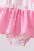 Pink bow ruffle one-piece swimsuit - ARIA KIDS