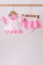 Pink bow ruffle 2pc swimsuit - ARIA KIDS