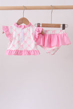 Pink bow ruffle 2pc swimsuit - ARIA KIDS