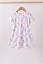 Pink all day adventure bamboo dress - ARIA KIDS