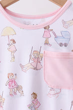 Pink all day adventure bamboo dress - ARIA KIDS